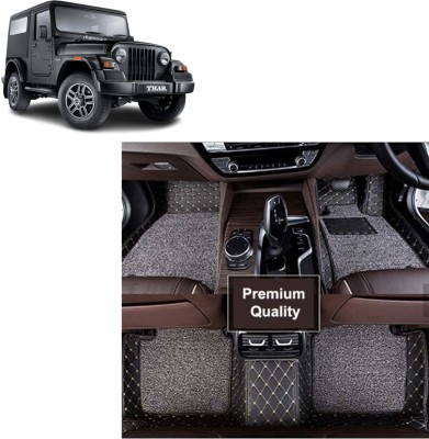 INSURE AUTOMOTIVE Leather 7D Mat For  Mahindra Thar, Universal For Car(Black)