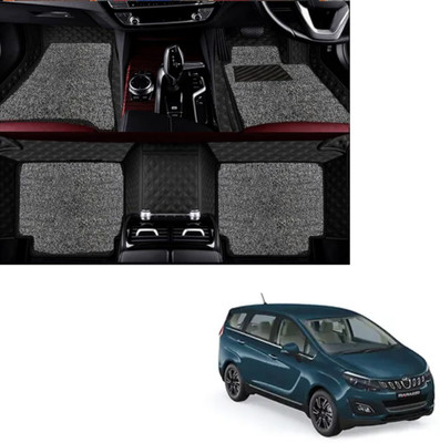 Autoclow Leatherite 7D Mat For  Mahindra Marazzo(Black, Silver)