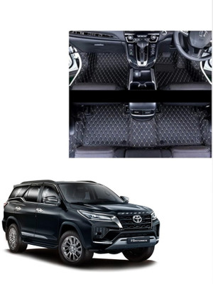 onefit enterprises Leatherite 7D Mat For  Toyota Fortuner(Black)