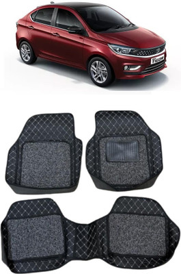 Arnejaa Leatherite 7D Mat For  Tata Tigor(Silver, Black)