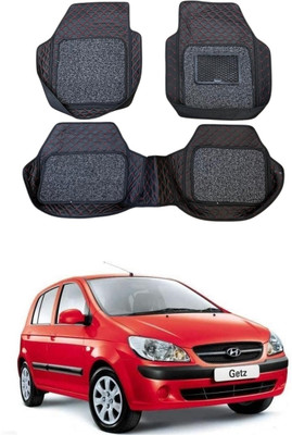 Autocom Leatherite 7D Mat For  Hyundai Getz(Red, Black)