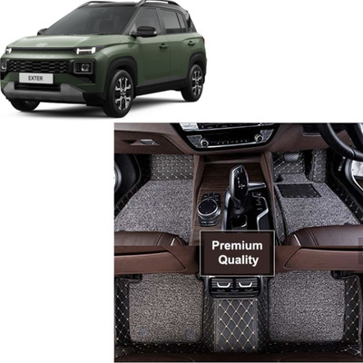 INSURE AUTOMOTIVE Leather 7D Mat For  Hyundai Exter, Universal For Car(Black)
