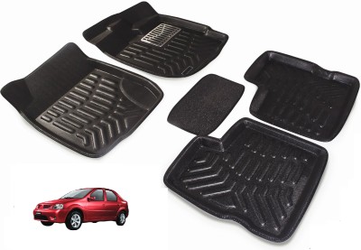 MOCKHE PVC 3D Mat For  Mahindra Logan(Black)