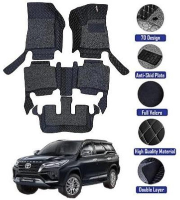 GENFRID Leatherite 7D Mat For  Toyota Fortuner(Silver, Black)