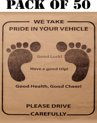 aksmit Paper Disposable Paper Mat For  Universal For Car(Brown)
