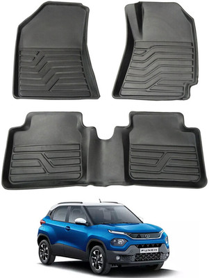 MATIES PVC Tray Mat For  Tata Punch(Black)