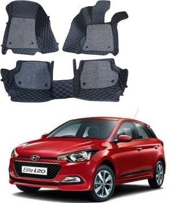ARNEJA Leatherite 7D Mat For  Hyundai Elite i20(Black)