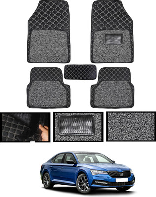 MATIES Leatherite 7D Mat For  Skoda Superb(Black)