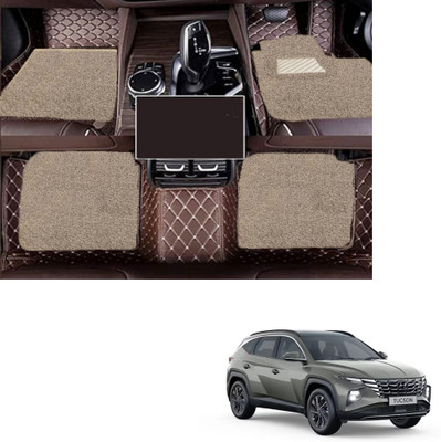 Autoclow Leatherite 7D Mat For  Hyundai Tucson(Brown, Beige)