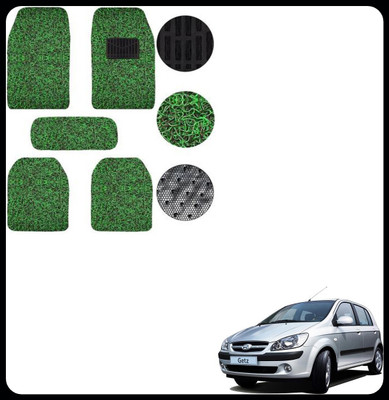 SEMAPHORE PVC, Rubber Standard Mat For  Hyundai Getz(Green, Black)