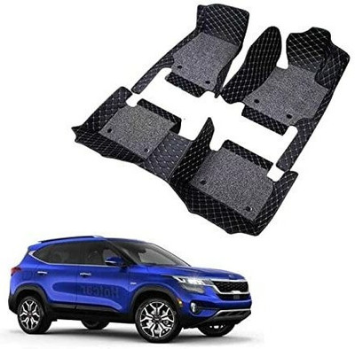 VIAZ VENTURES Leatherite 7D Mat For  Kia Seltos(Black)
