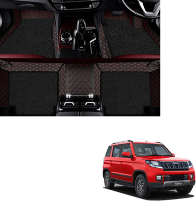Autoclow Leatherite 7D Mat For  Mahindra TUV 300(Red, Black)