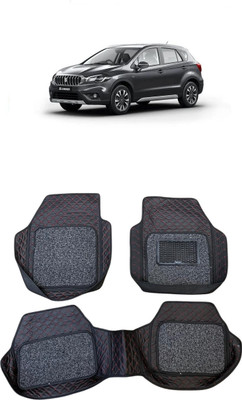 ARNEJA Leatherite 7D Mat For  Maruti Suzuki S-Cross(Red, Black)