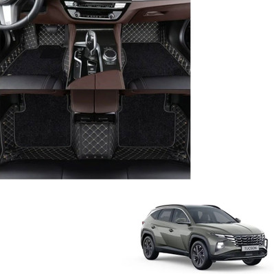 Autoclow Leatherite 7D Mat For  Hyundai Tucson(Gold, Black)