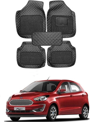 arneja trading company Leatherite 7D Mat For  Ford Figo(Silver, Black)