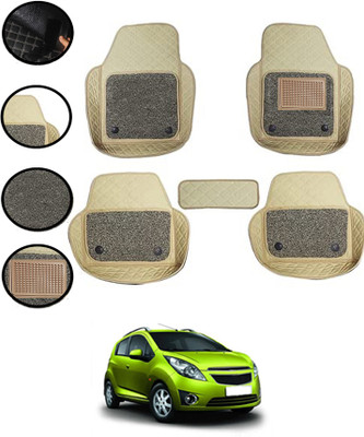 MATIES Leatherite 7D Mat For  Chevrolet Beat(Beige)