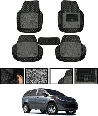 ABJD Leatherite 7D Mat For  Tata Aria(Black)