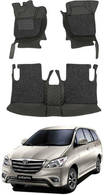 STYLE CHOICE Leatherite 7D Mat For  Toyota Innova(Silver, Black)