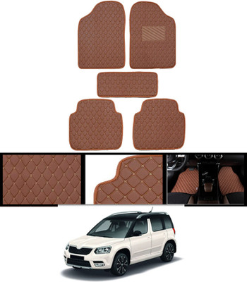 ABJD Leatherite Standard Mat For  Skoda Yeti(Orange)