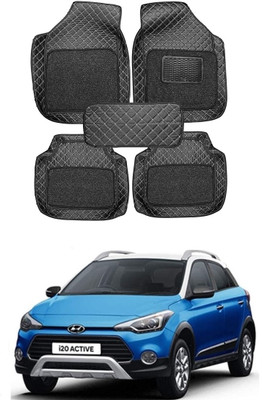 arneja trading company Leatherite 7D Mat For  Hyundai i20 Active(Silver, Black)