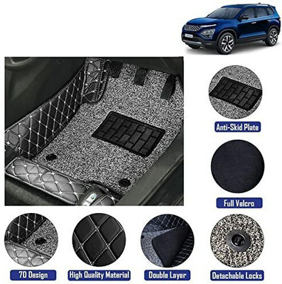 JAITRADERS Leather 7D Mat For  Tata Safari(Black)