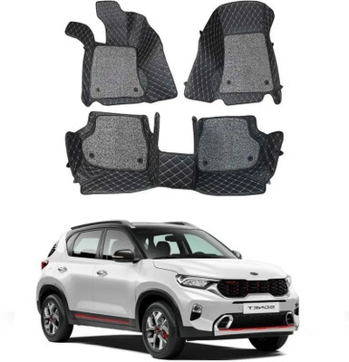 Welvis Leatherite 7D Mat For  Kia Sonet(Black)