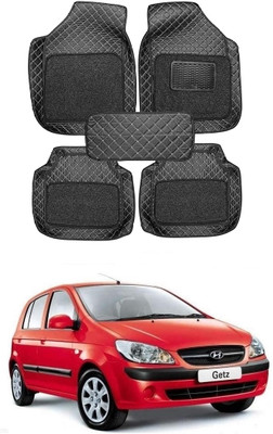 arneja trading company Leatherite 7D Mat For  Hyundai Getz(Silver, Black)
