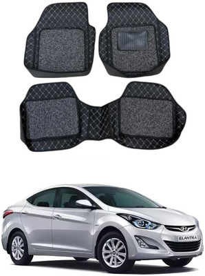 arneja trading company Leatherite 7D Mat For  Hyundai Elantra Fluidic(Silver, Black)