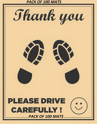 CLOUDIA Paper Disposable Paper Mat For  Universal For Car(Brown)