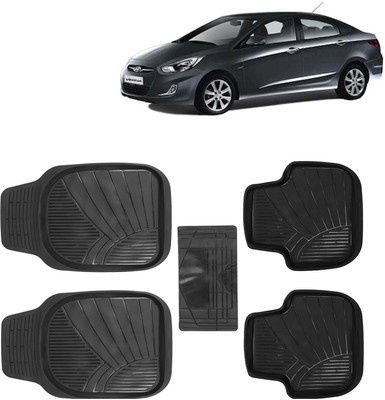 Kingsway PVC Tray Mat For  Hyundai Verna(Black)