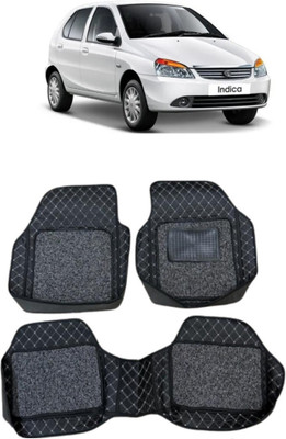 arneja trading company Leatherite 7D Mat For  Tata Indicab(Silver, Black)