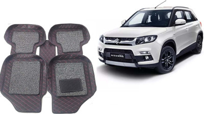 FF TRADERS Leatherite 7D Mat For  Maruti Vitara Brezza(Black, Red)