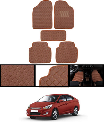 CCMM Leatherite Standard Mat For  Hyundai Verna(Brown)