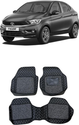 arneja trading company Leatherite 7D Mat For  Tata Tigor(Silver, Black)