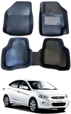 arneja trading company Polyutherine 5D Mat For  Hyundai Fluidic Verna(Black)