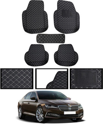 ABJD Leatherite 7D Mat For  Skoda Superb(Black)