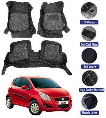 GENFRID Leather 7D Mat For  Maruti Suzuki Ritz(Black)