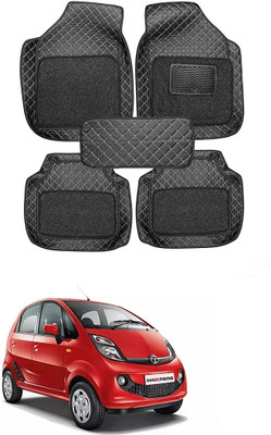 Arnejaa Leatherite 7D Mat For  Tata Nano Genx(Black)