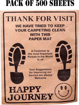 Rhtdm Paper Disposable Paper Mat For  Universal For Car(Brown)