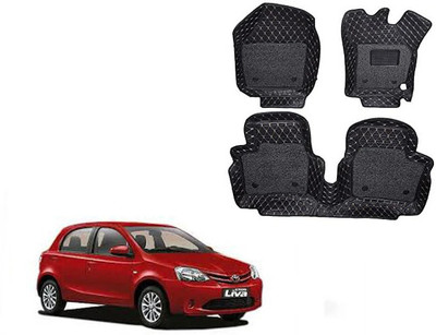 KUNTAIL ENTERPRISES Leather 7D Mat For  Toyota Etios Liva(Black)