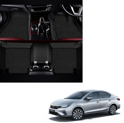 Autoclow Leatherite 7D Mat For  Honda City(Black, Black)