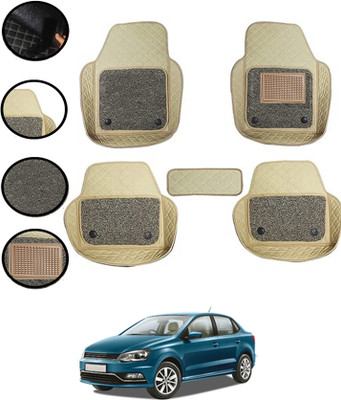 ABJD Leatherite 7D Mat For  Volkswagen Ameo(Beige)