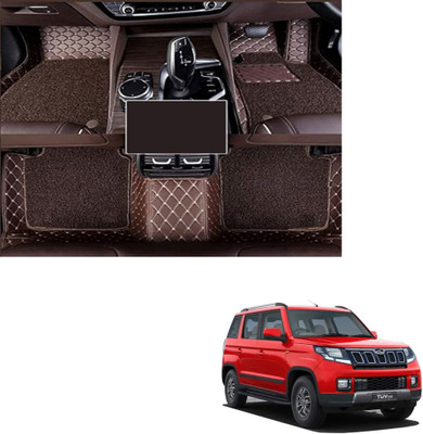 Autoclow Leatherite 7D Mat For  Mahindra TUV 300(Brown)