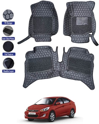 MATIES Leatherite 8D Mat For  Hyundai Verna(Black)