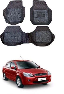Arnejaa Leatherite 7D Mat For  Ford Ikon(Red, Black)