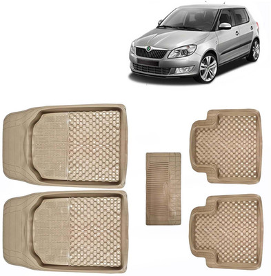 Kingsway PVC Tray Mat For  Skoda Fabia(Beige)
