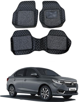 arneja trading company Leatherite 7D Mat For  Honda Amaze(Silver, Black)