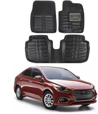 arneja trading company Polyutherine 3D Mat For  Hyundai Verna(Black)