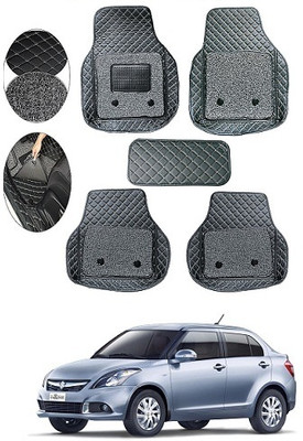 SLSHILPA Leather 7D Mat For  Maruti Suzuki Swift Dzire(Black)