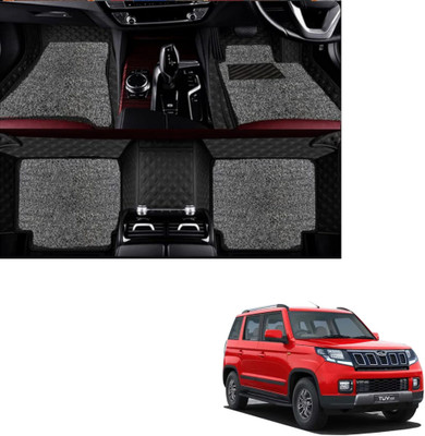 Autoclow Leatherite 7D Mat For  Mahindra TUV 300(Black, Silver)
